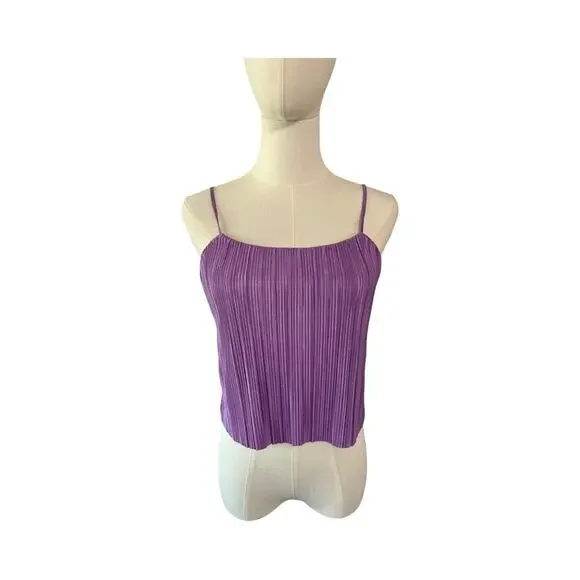 NWT Steve Madden Dahlia Purple Pleated Cami Top Nordstrom Size XS - Picture 1 of 7